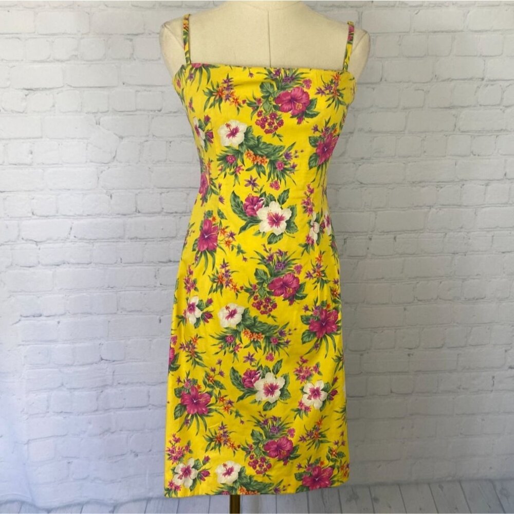 Ralph Lauren Yellow Floral Mini Dress